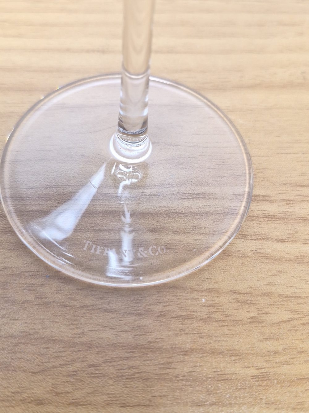 Tiffany & Co. Classic Crystal Champagne Flutes - Set of 2 Clear Stemware - Picture 5 of 7